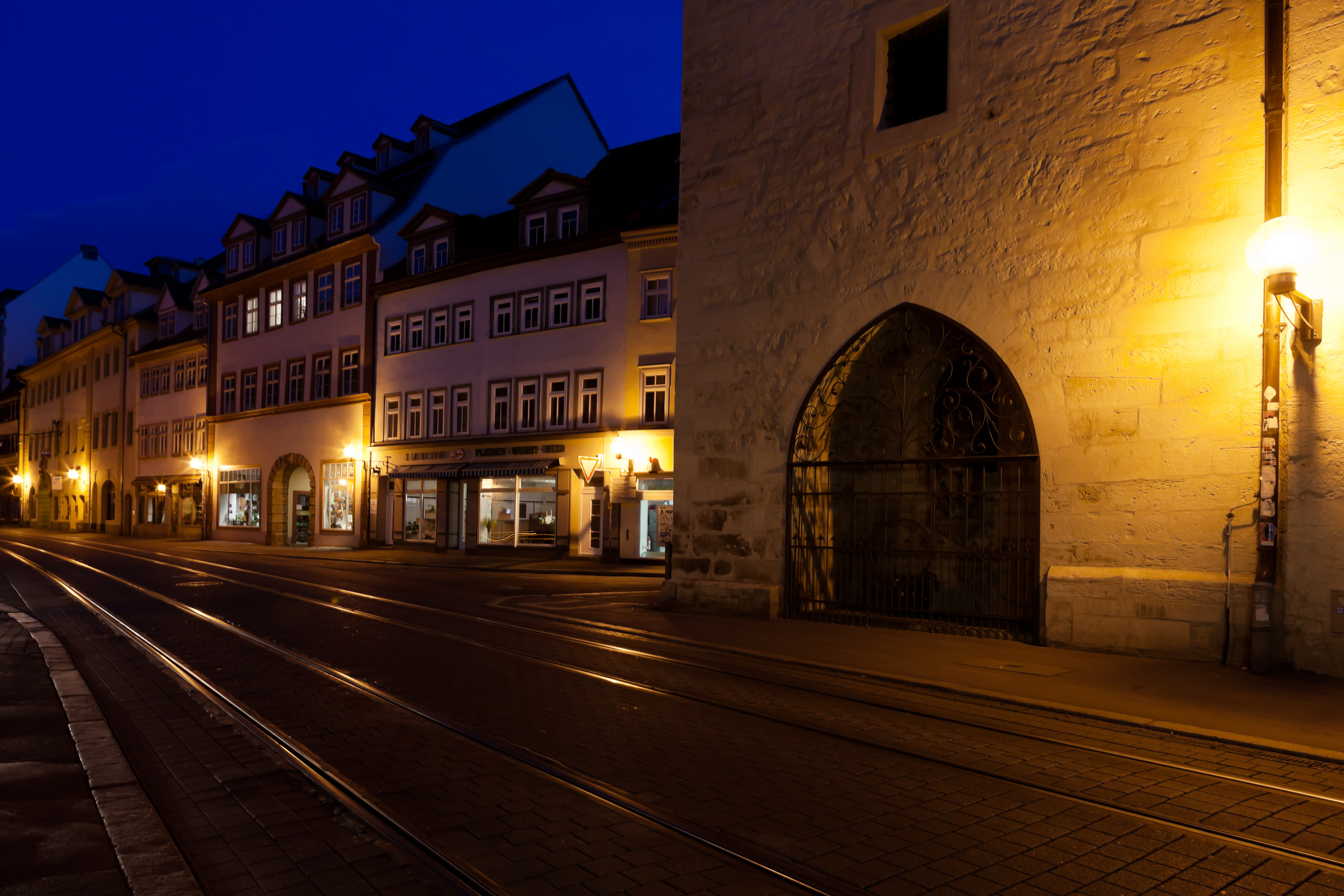 Erfurt Altstadt bei Nacht